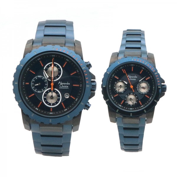 Alexandre Christie AC 6141 Black Blue Couple